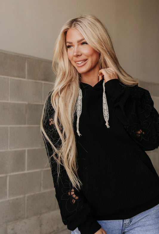 & Ave- University Hoody- Love Story- Black *RESTOCKED!