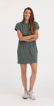 Orb- Shea- Supersoft Sweatfleece Dress- Agave Green-2XL left