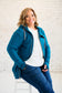 Pink Cement- Full Zip- Moroccan Blue with Rose Gold