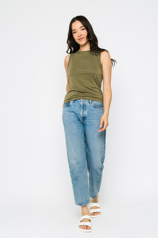 Orb- Jayne Tank- Summer Olive-S & 2XL left-FINAL SALE