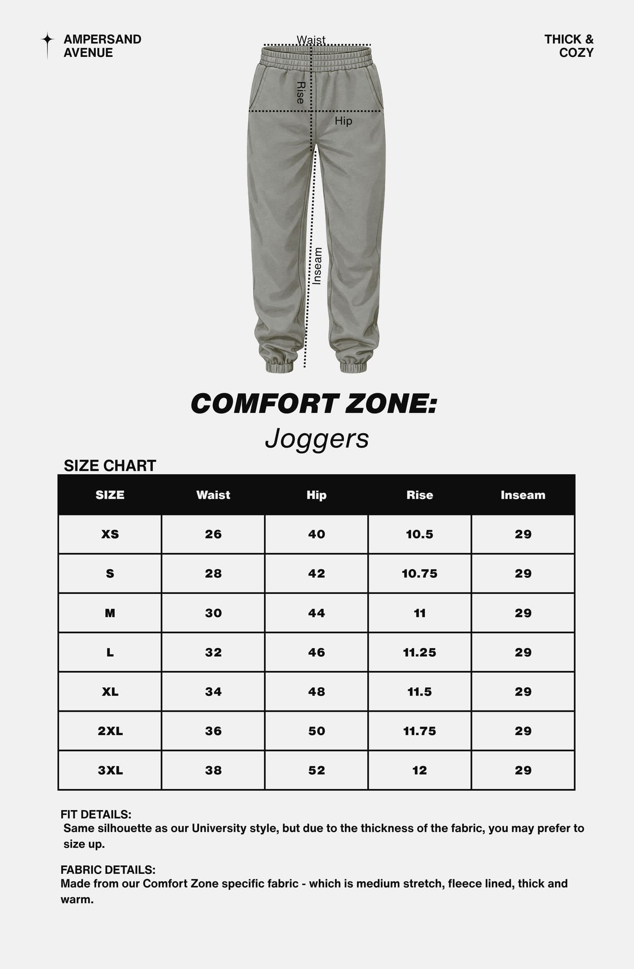 & Ave- Comfort Zone Joggers-Fearless & Free