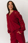 & Ave- University Hoody Full Zip- Love Story- Crimson-S left