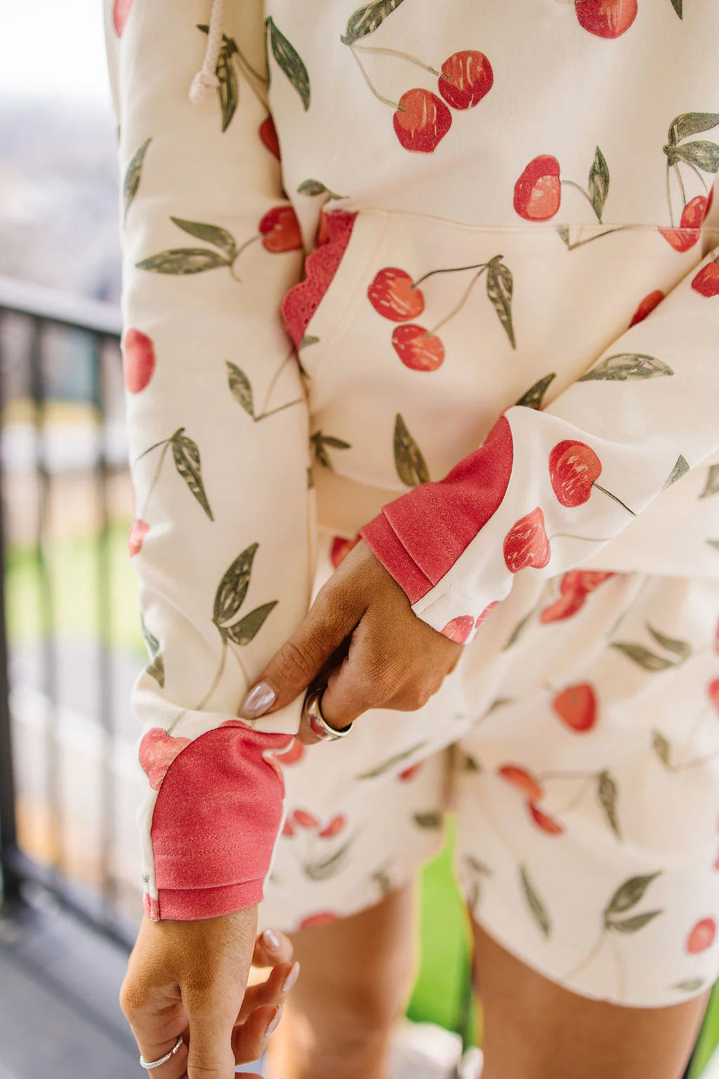 & Ave- HalfZip Sweatshirt- Cherry On Top
