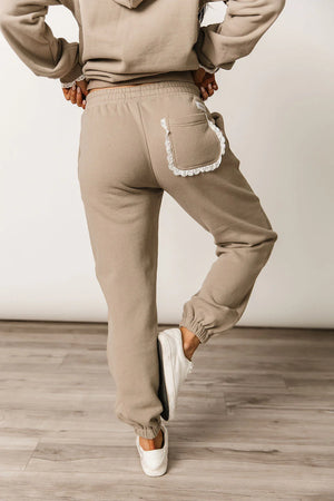 & Ave- Comfort Zone Joggers- Mocha Lace