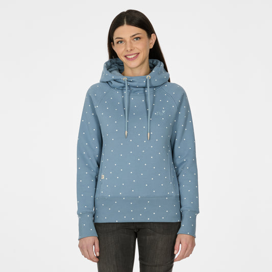 Ragwear- Elnoa Hoody- Dusty Blue Dots
