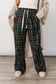 & Ave- Everywhere Pant- Green Plaid-3XL left- FINAL SALE