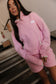 & Ave- Comfort Zone Hoody- Bubble Gum Pink Lace