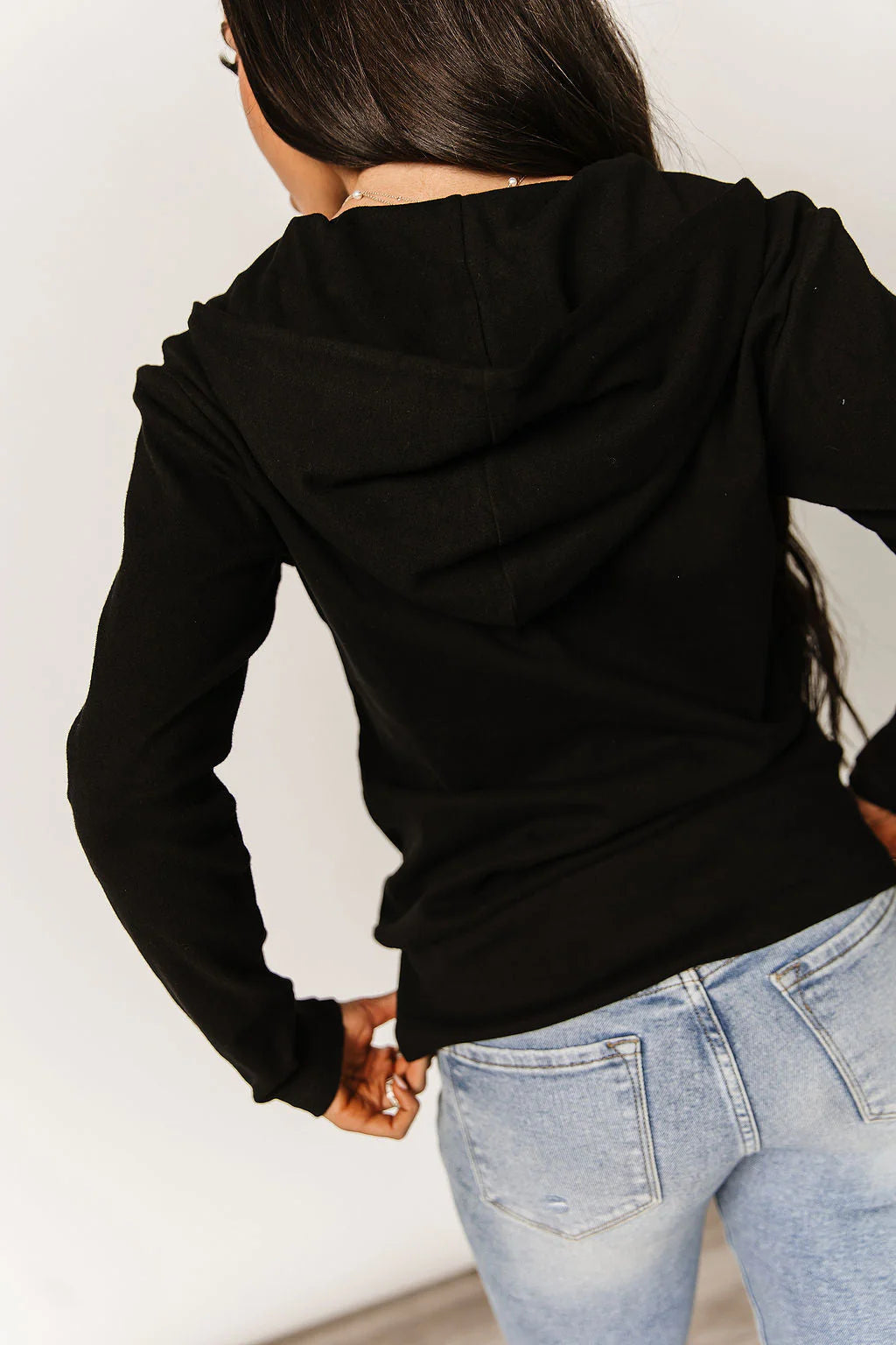 & Ave- HalfZip Sweatshirt- Midnight Rose-XL left