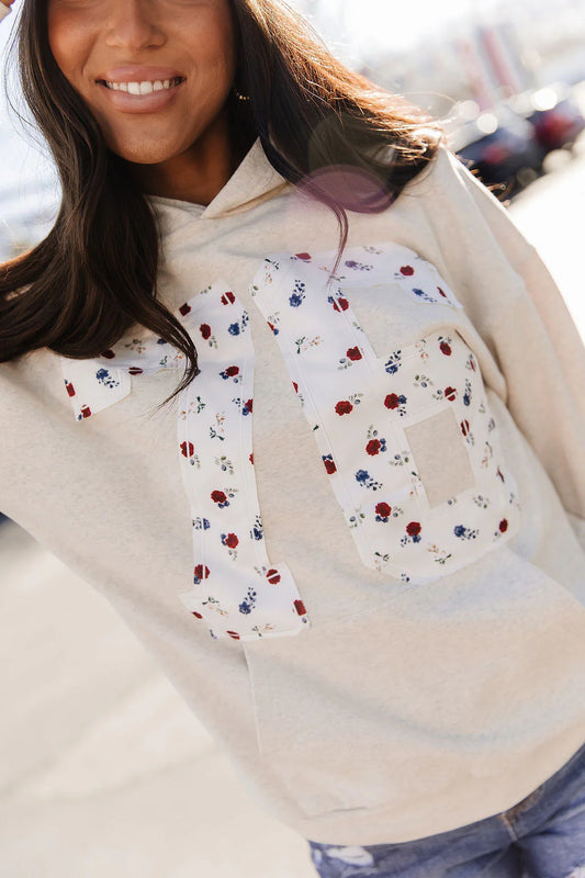 & Ave- University Hoody- Floral Cutie