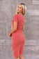 & Ave- Better Than Basic Dress- Coral