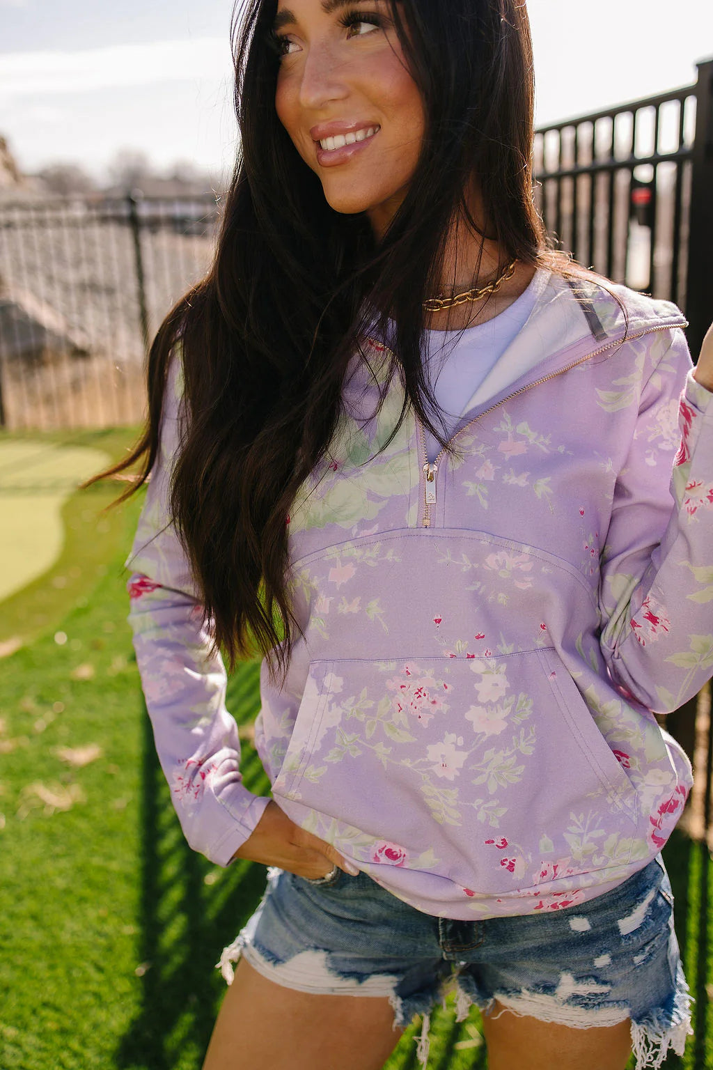 & Ave- HalfZip Sweatshirt- Nights Like These