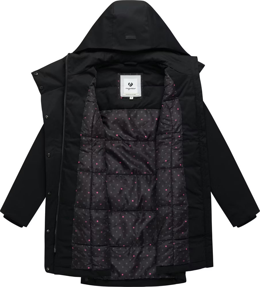 Ragwear-  Pavleen Long Jacket- Black