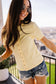 & Ave- Button Front Lulu Tee- Banana