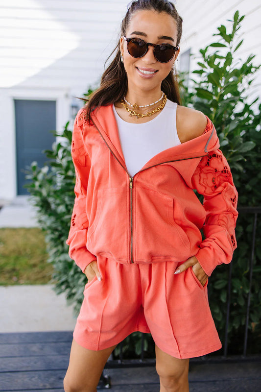 & Ave- University Hoody- Love Story- Grapefruit