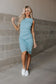 & Ave- Better Than Basic Tank Dress- Sky Blue