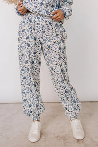 & Ave- Lace Pocket Joggers- Blooming Blue