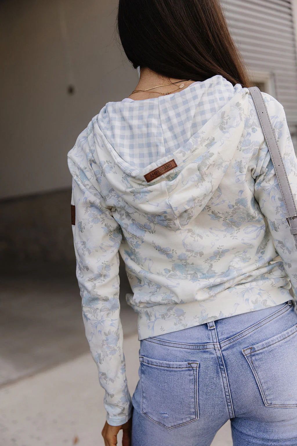 & Ave- FullZip Sweatshirt- Blue Ribbon Blooms