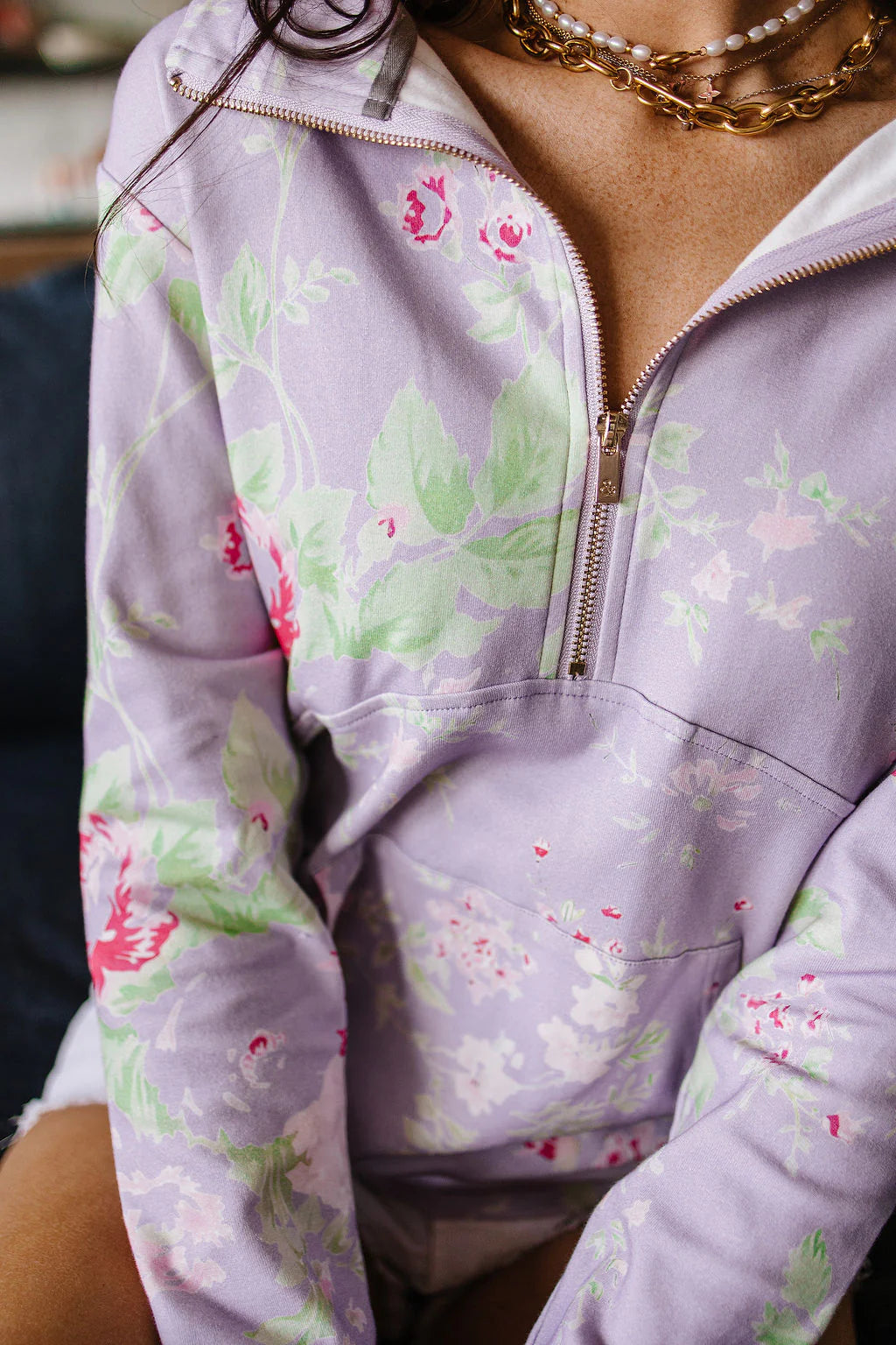 & Ave- HalfZip Sweatshirt- Nights Like These