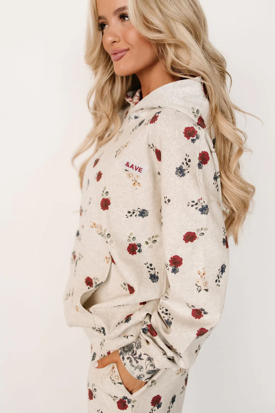 & Ave- University Hoody- Summer Blooms-2XL & 3XL left