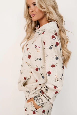 & Ave- University Hoody- Summer Blooms-2XL & 3XL left