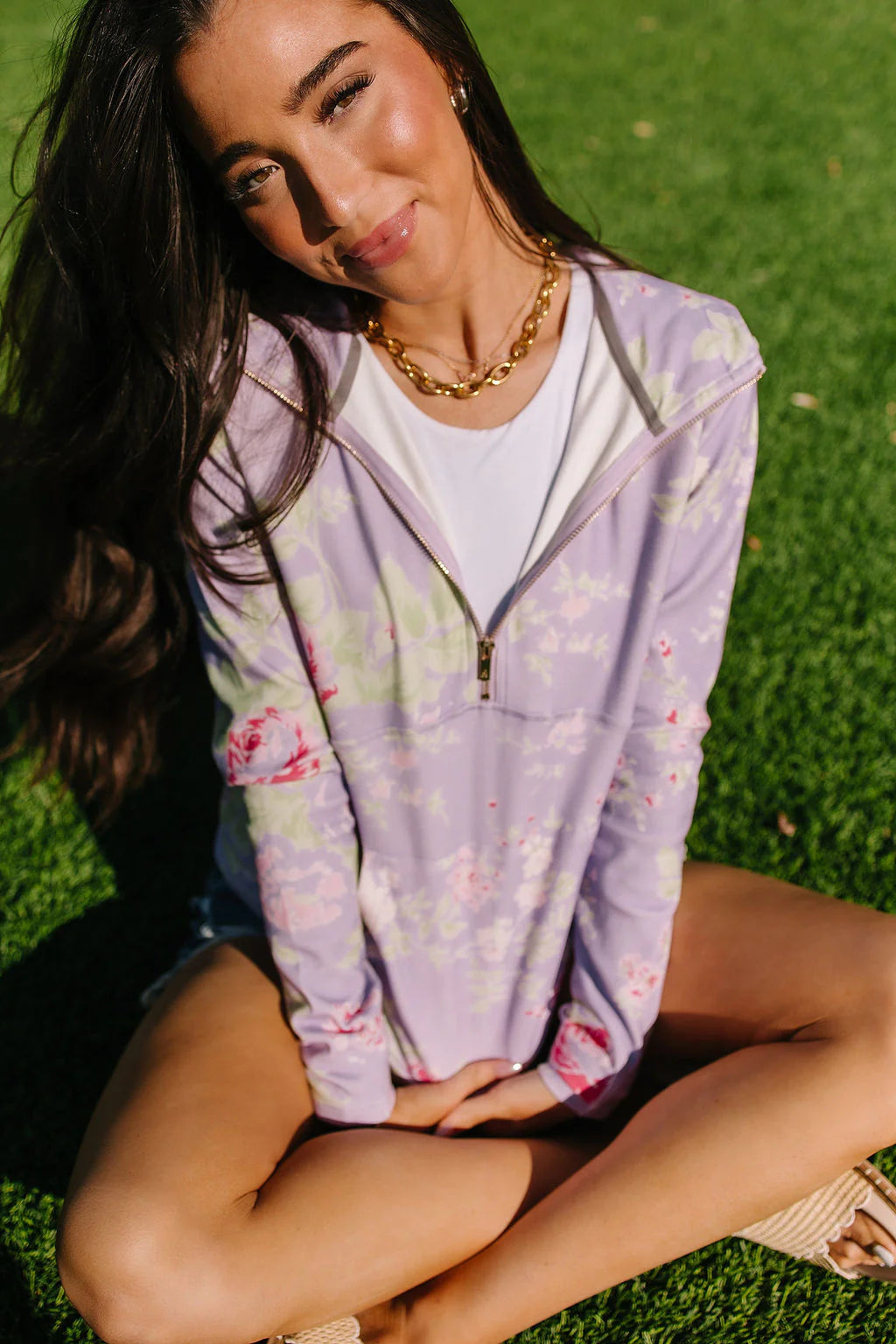 & Ave- HalfZip Sweatshirt- Nights Like These