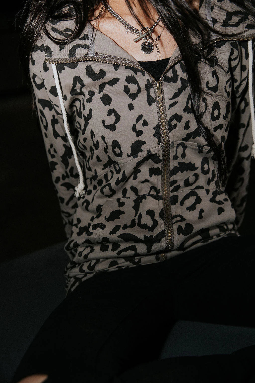 & Ave- FullZip Sweatshirt- Feline Batty