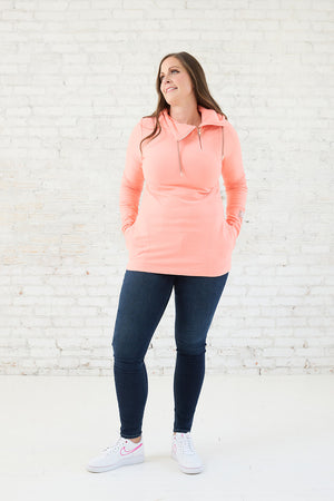 Pink Cement- 1/4 Zip- Desert Rose with Rose Gold