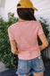 & Ave- Button Front Lulu Tee- Pink Lemonade