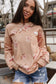 & Ave- University SideSlit Pull Over- Peachy Petals