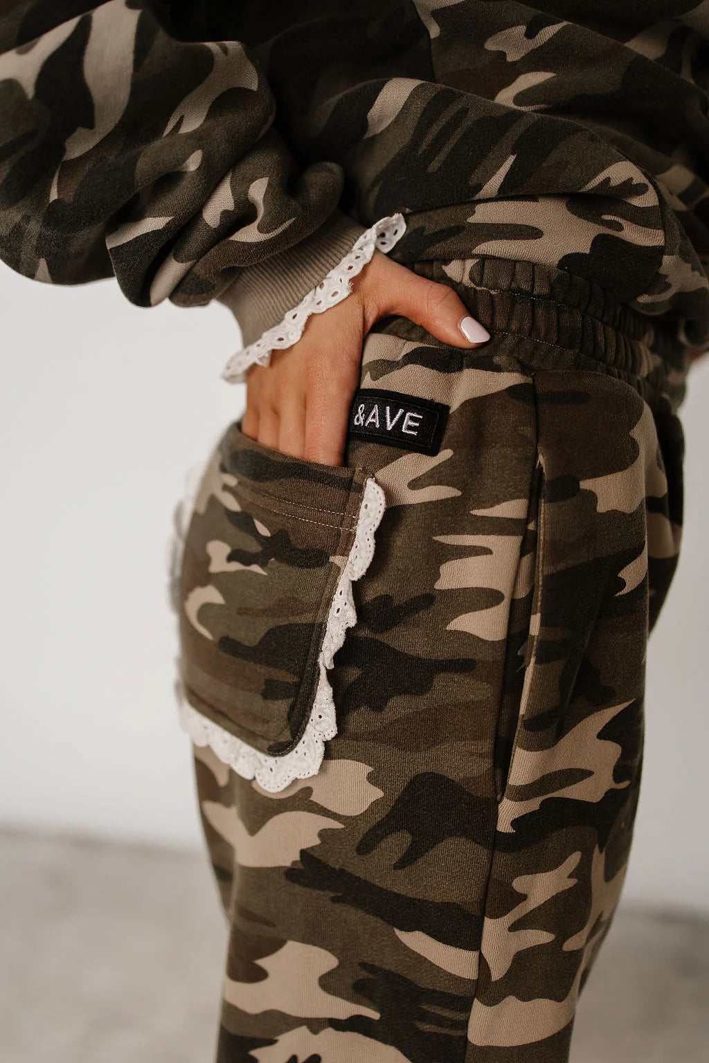 & Ave- Comfort Zone Joggers- Camo-M left