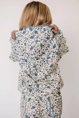 & Ave- University Hoody- Blooming in Blue