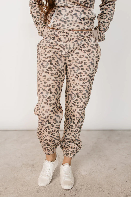 & Ave- Comfort Zone Joggers- Leopard