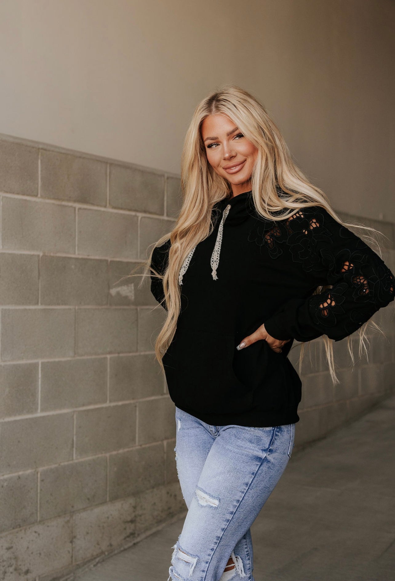 & Ave- University Hoody- Love Story- Black *RESTOCKED!