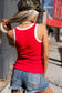 & Ave- Ribbed Tank - Heatwave