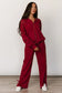 & Ave- Wide Leg Bow Comfs- Love Story- Crimson