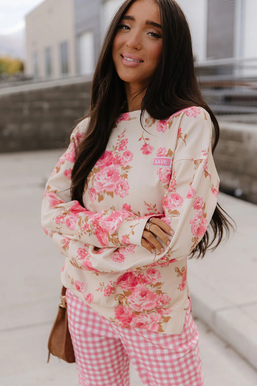 & Ave- University SideSlit Pull Over- Petal Season