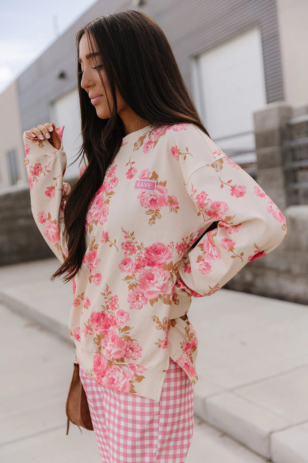& Ave- University SideSlit Pull Over- Petal Season