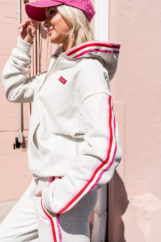 & Ave- Comfort Zone Fullzip Hoody- Main Squeeze-L left