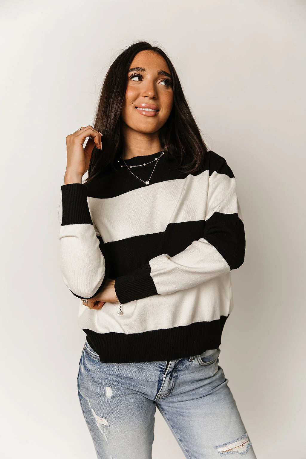 & Ave- Sweet On Stripes Sweater