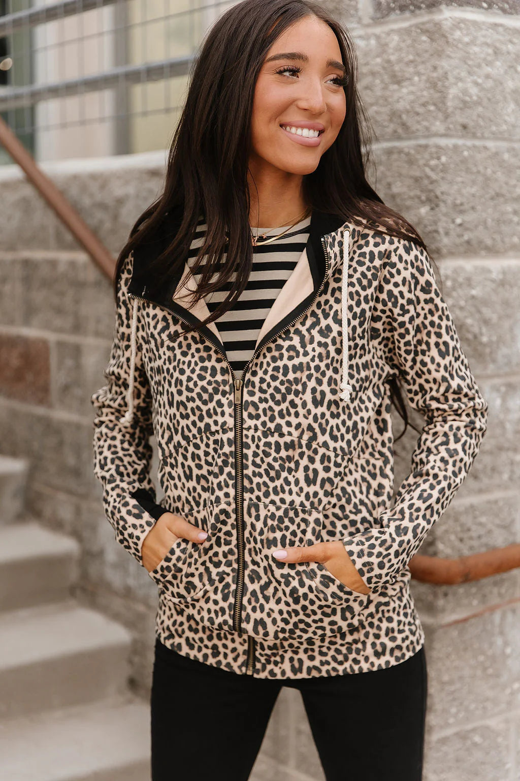 & Ave- FullZip Sweatshirt- Wild & Wanderlust-S & L left