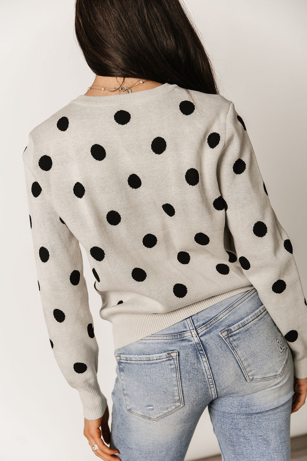 & Ave- Dotted Darling Sweater-2XL & 3XL left