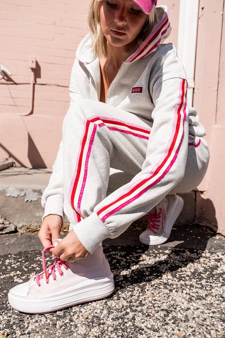 & Ave- Comfort Zone Fullzip Hoody- Main Squeeze-L left