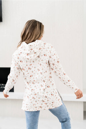 & Ave- Side Slit Sweatshirt- Fresh Blooms