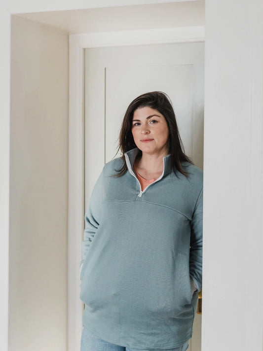 Blondie Apparel- Classic Mountain Sweater- Trooper