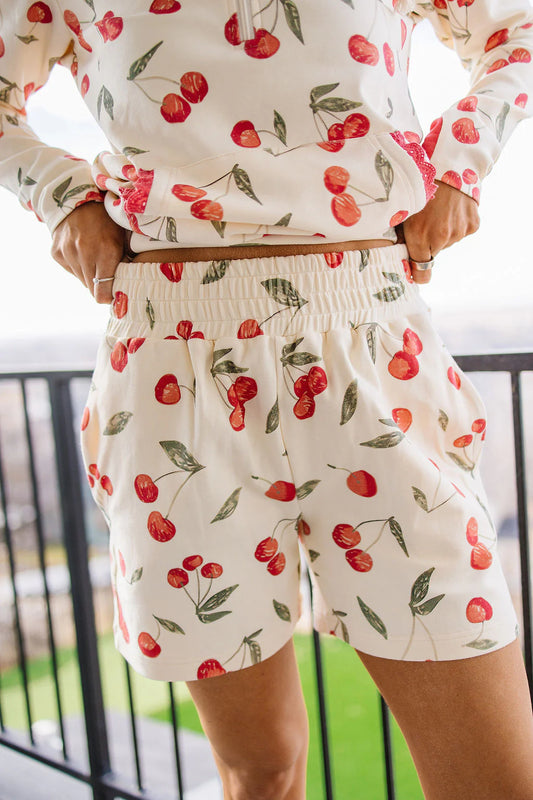 & Ave- University Shorts- Cherry On Top