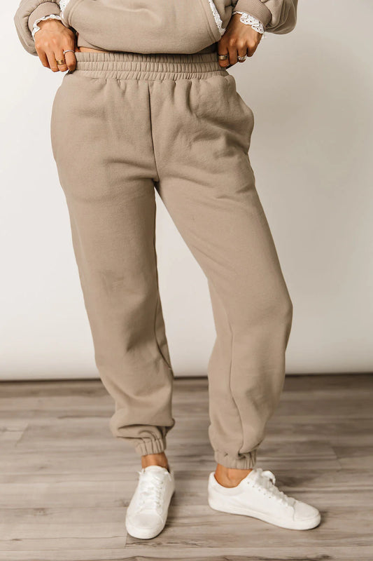 & Ave- Comfort Zone Joggers- Mocha Lace