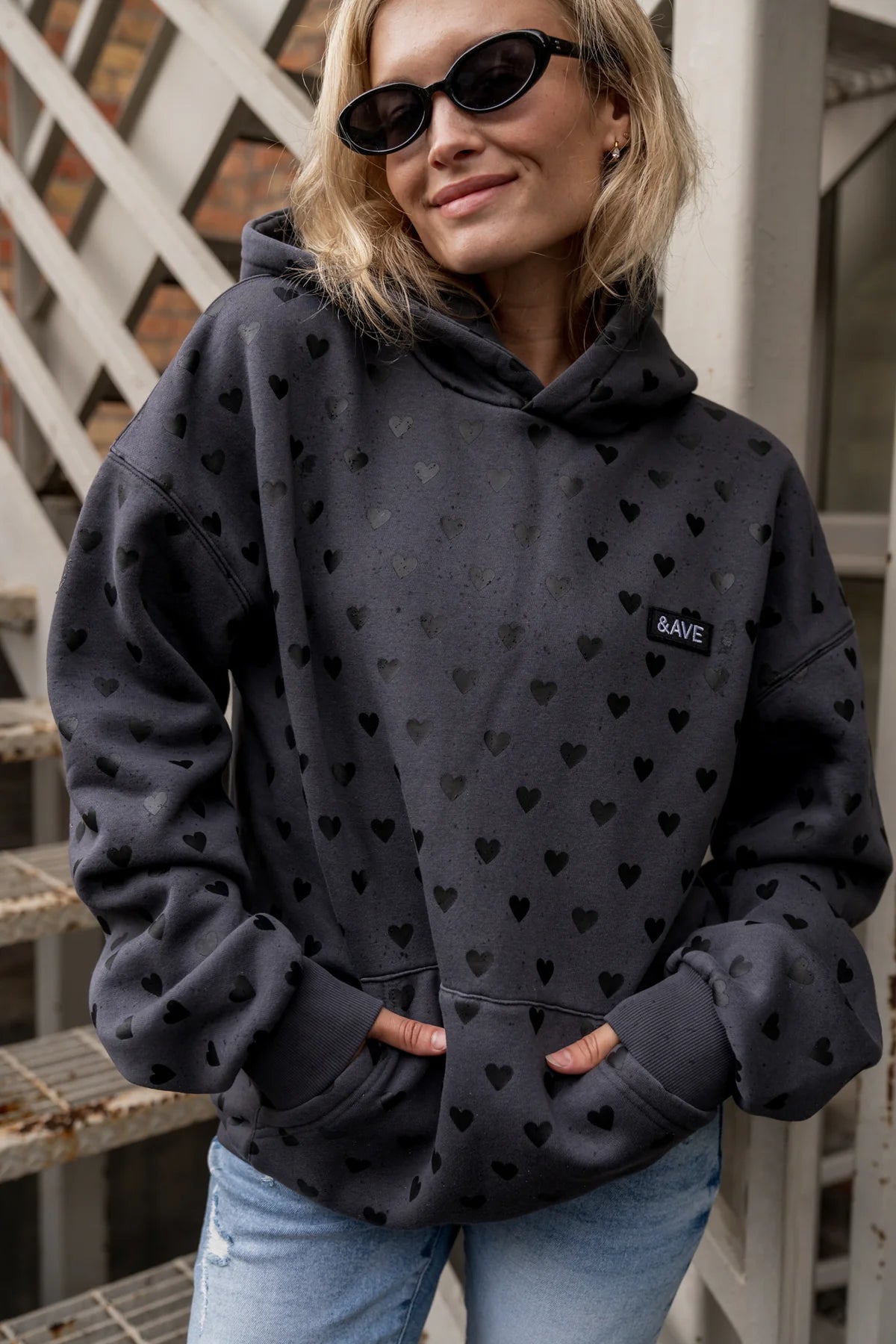 & Ave- Comfort Zone Hoody- Heart to Heart