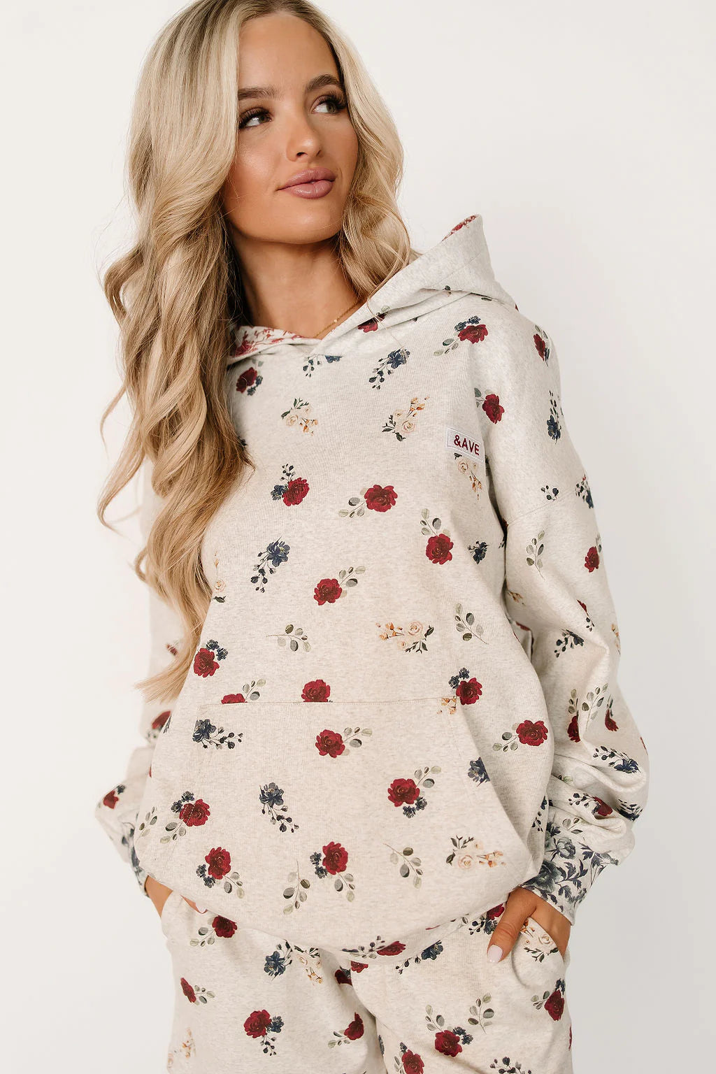 & Ave- University Hoody- Summer Blooms-2XL & 3XL left