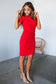 & Ave- Better Than Basic Dress- Cherry Red