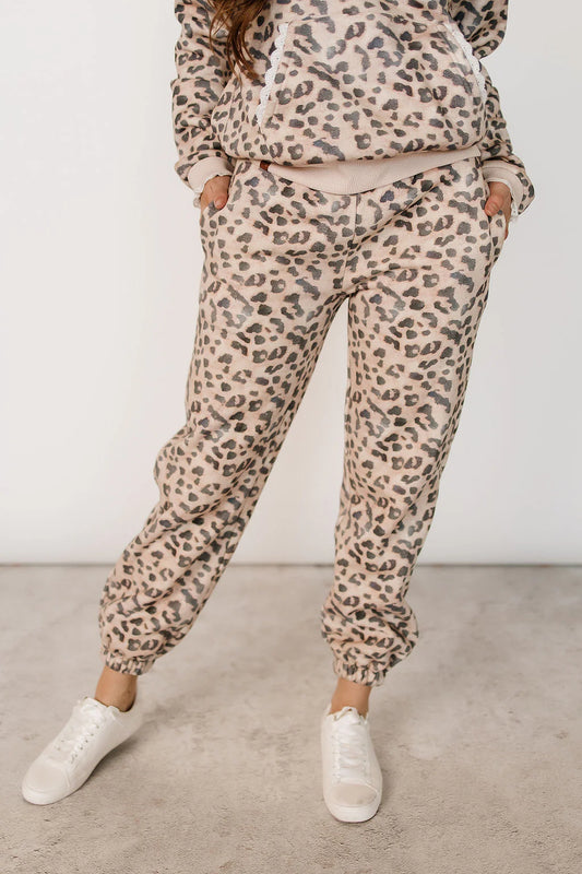 & Ave- Comfort Zone Joggers- Leopard